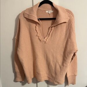 Miracle USA Pink/Salmon V Neck Sweater